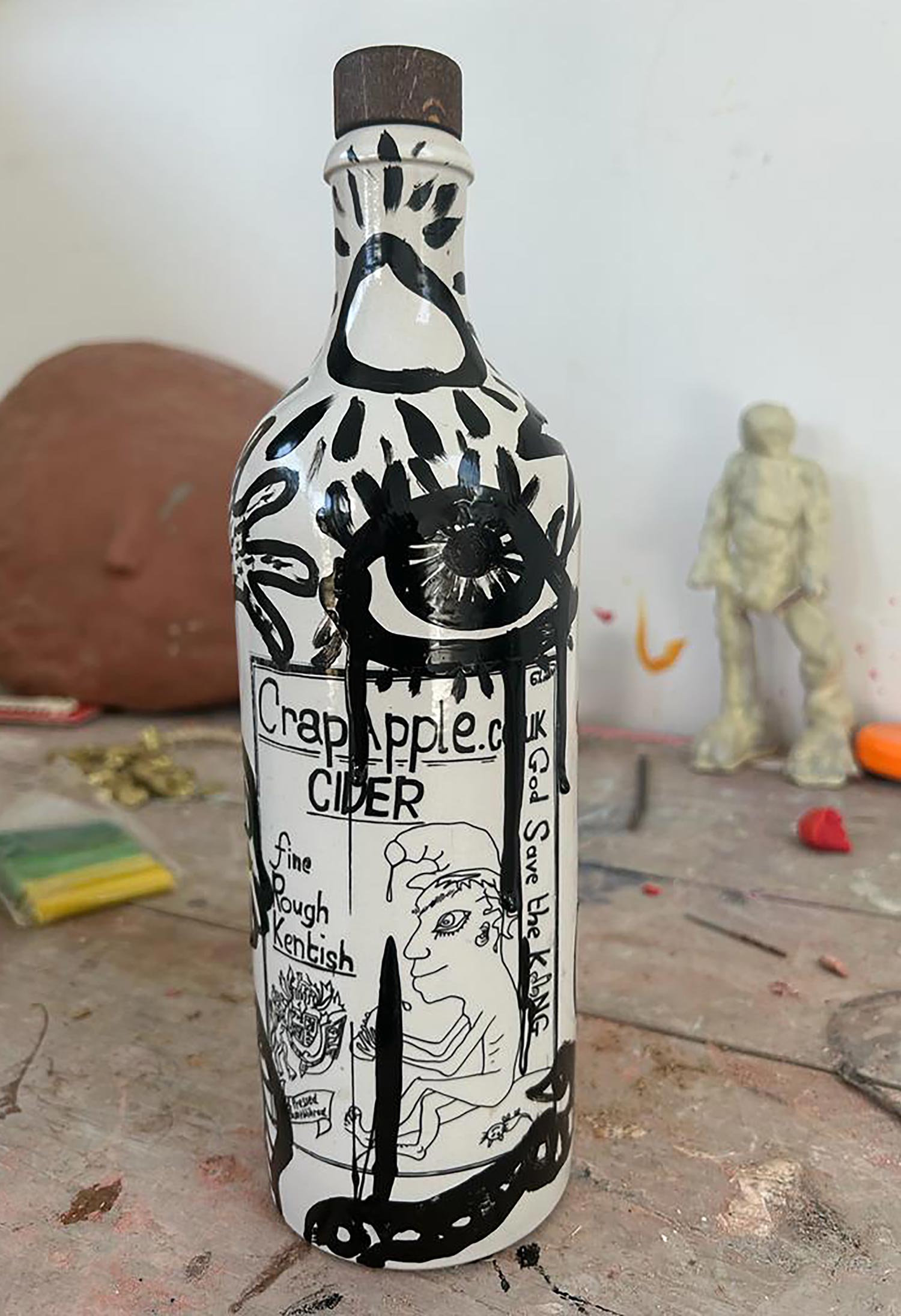 A custom bottle of cider A custom bottle of cider